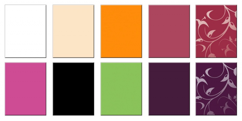На картинке показаны образцы и цвета панелей МДФ